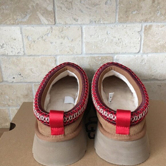 UGG Tan and Red Platform Shoes Slip-on❤️❤️ - Picture 6 of 7